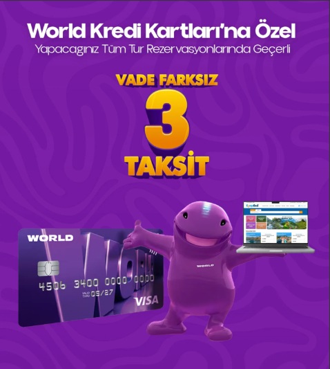 Yapı Kredi World Karta Özel Vade Farksız Taksit İmkanı