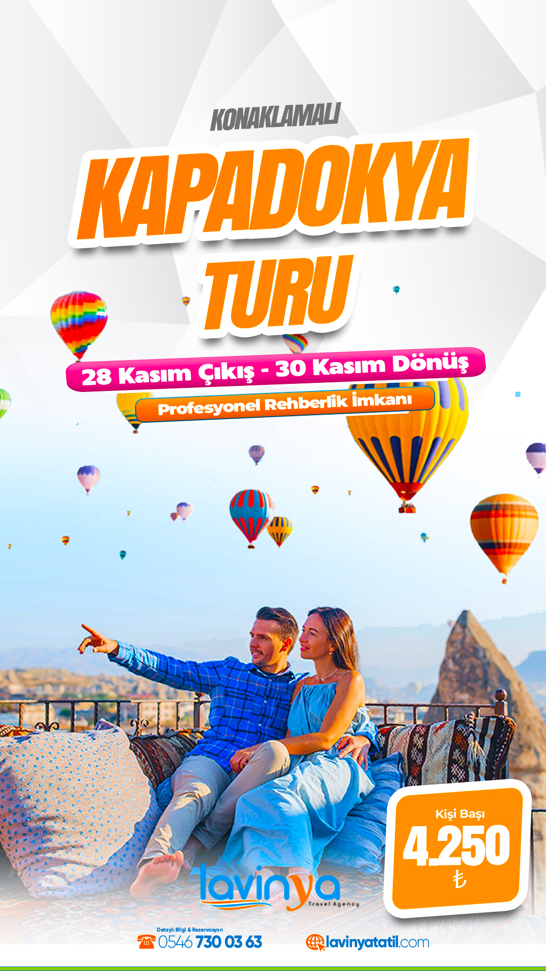 Kapadokya Turu / 1 Gece Konaklamalı