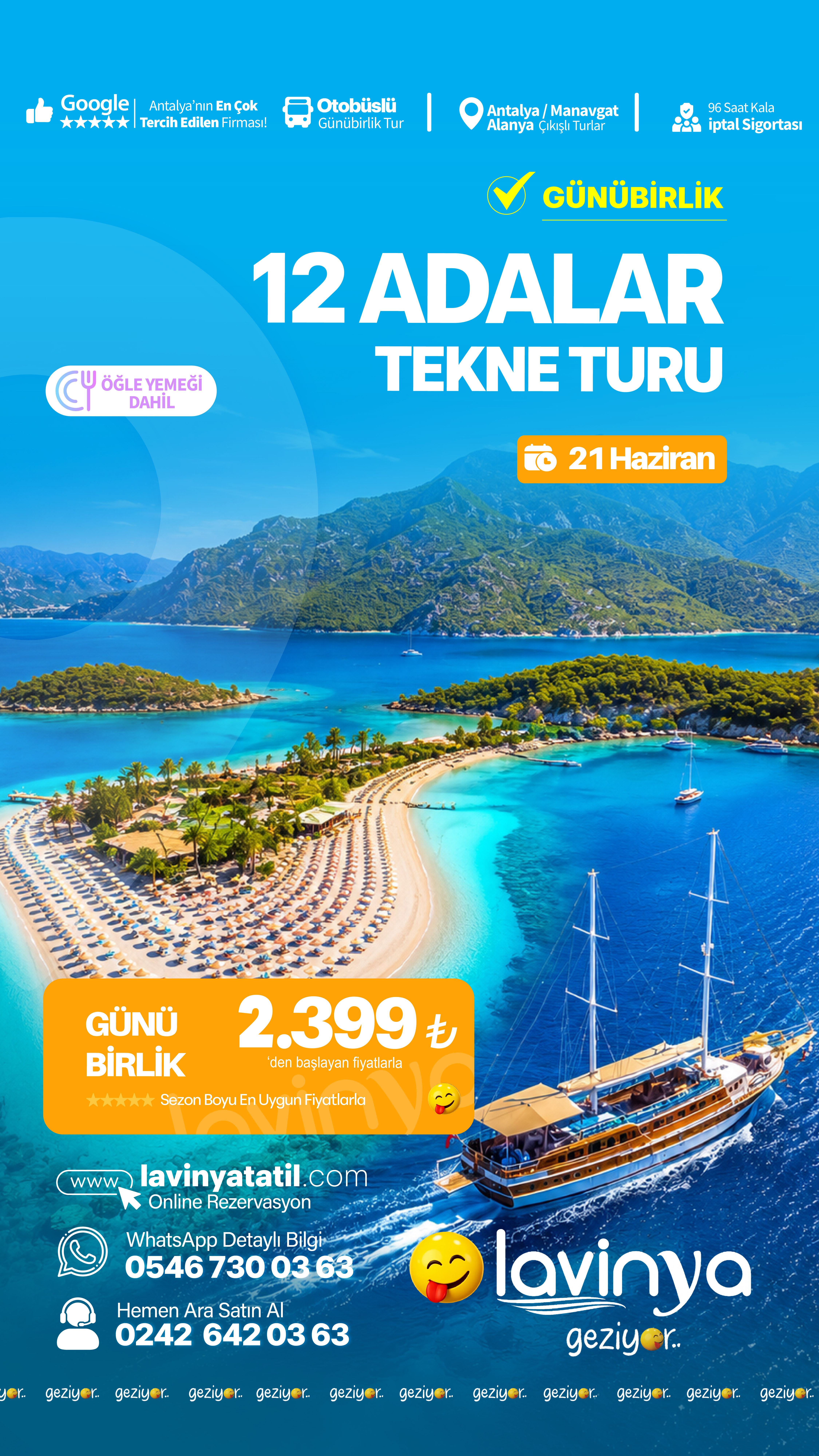 Fethiye 12 Adalar Tekne Turu